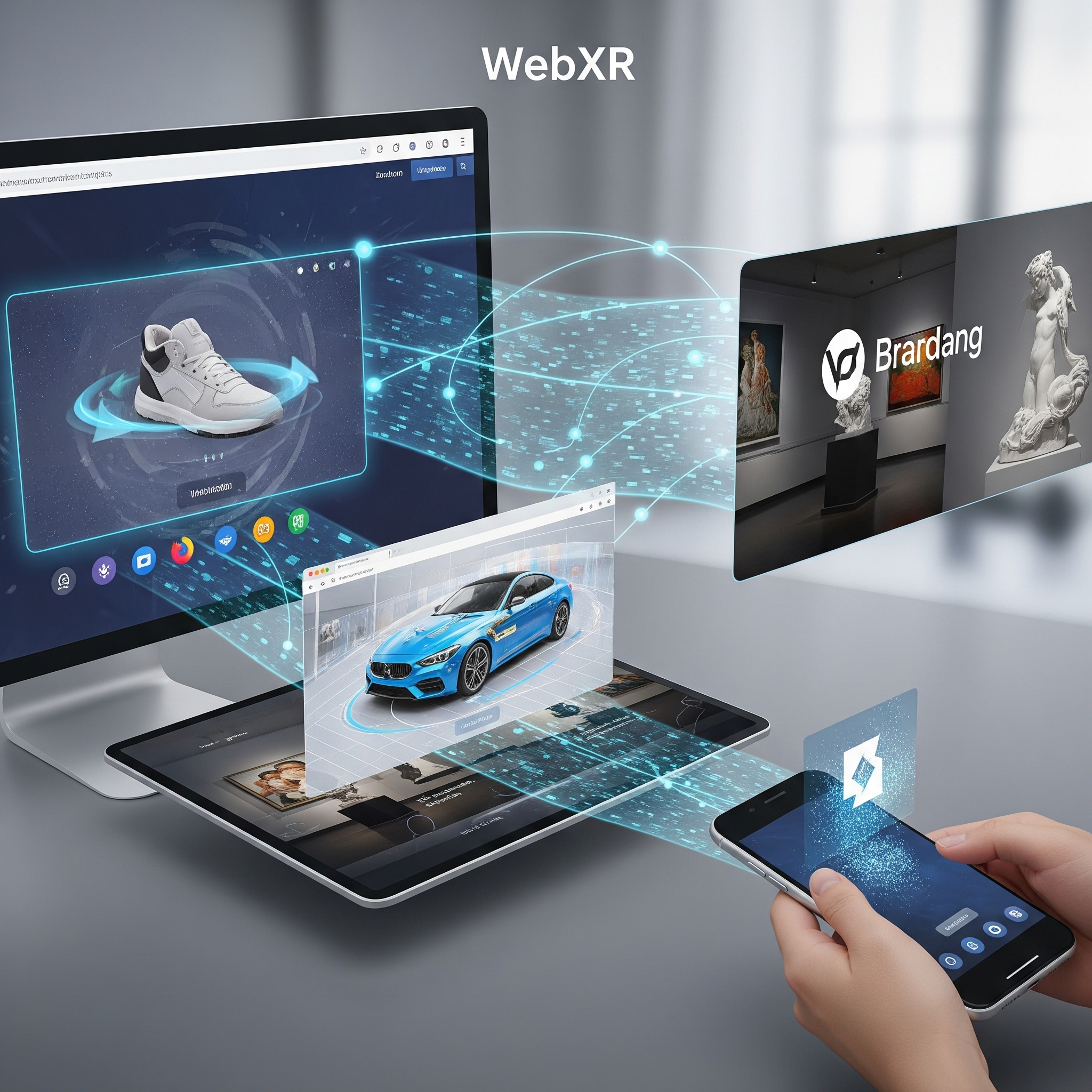 Browser-based XR experience on multiple devices